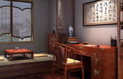 萍乡书房中式设计美来源于细节